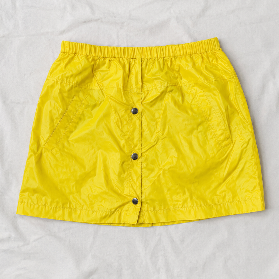 Forever 21 Yellow Raincoat Mini Skirt Y2K Style Womens Medium