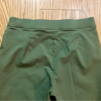 Liz Claiborne Career Green Cropped Button Pants Trousers Womens 4