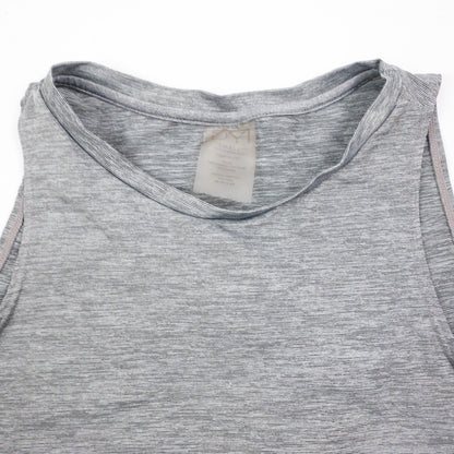 DYI Gray Striped Open Back Athletic Tank Top Womens Small