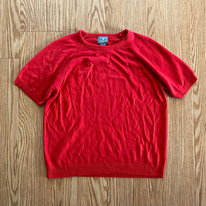 Designers Originals Vintage Red Short Sleeve Luxelon Sweater Womens Large