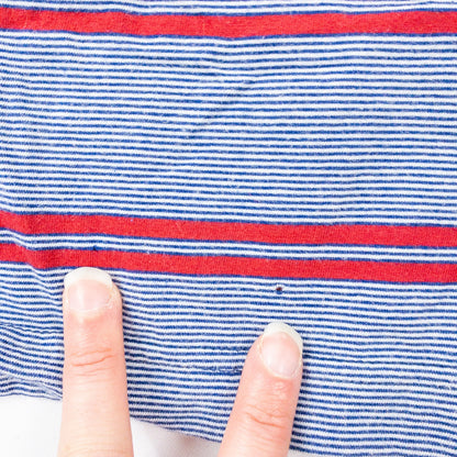 Brooks Brothers Retro Blue Red Striped Polo Shirt Mens Large