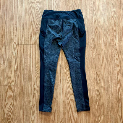 Athletic Works Black Gray Colorblock Leggings Gym Pants Womens Medium