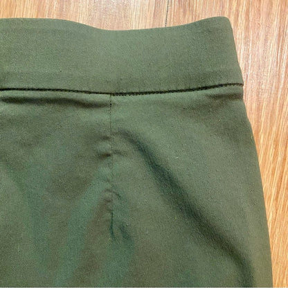 Liz Claiborne Career Green Cropped Button Pants Trousers Womens 4