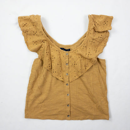 American Eagle Brown Floral Tank Top Blouse Womens Small