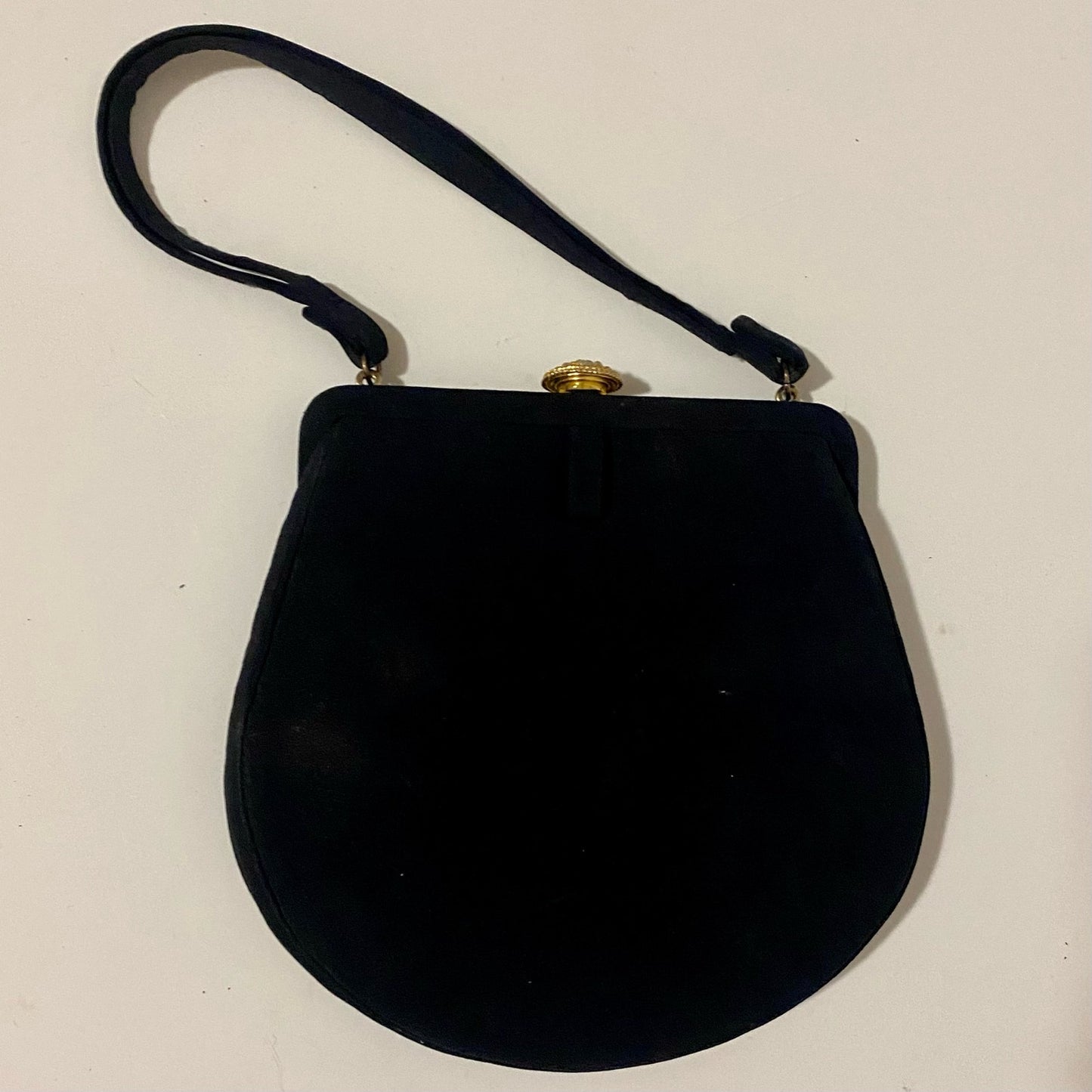 Bonwit Teller Magid Vintage Black Satin Evening Purse & Coin Bag