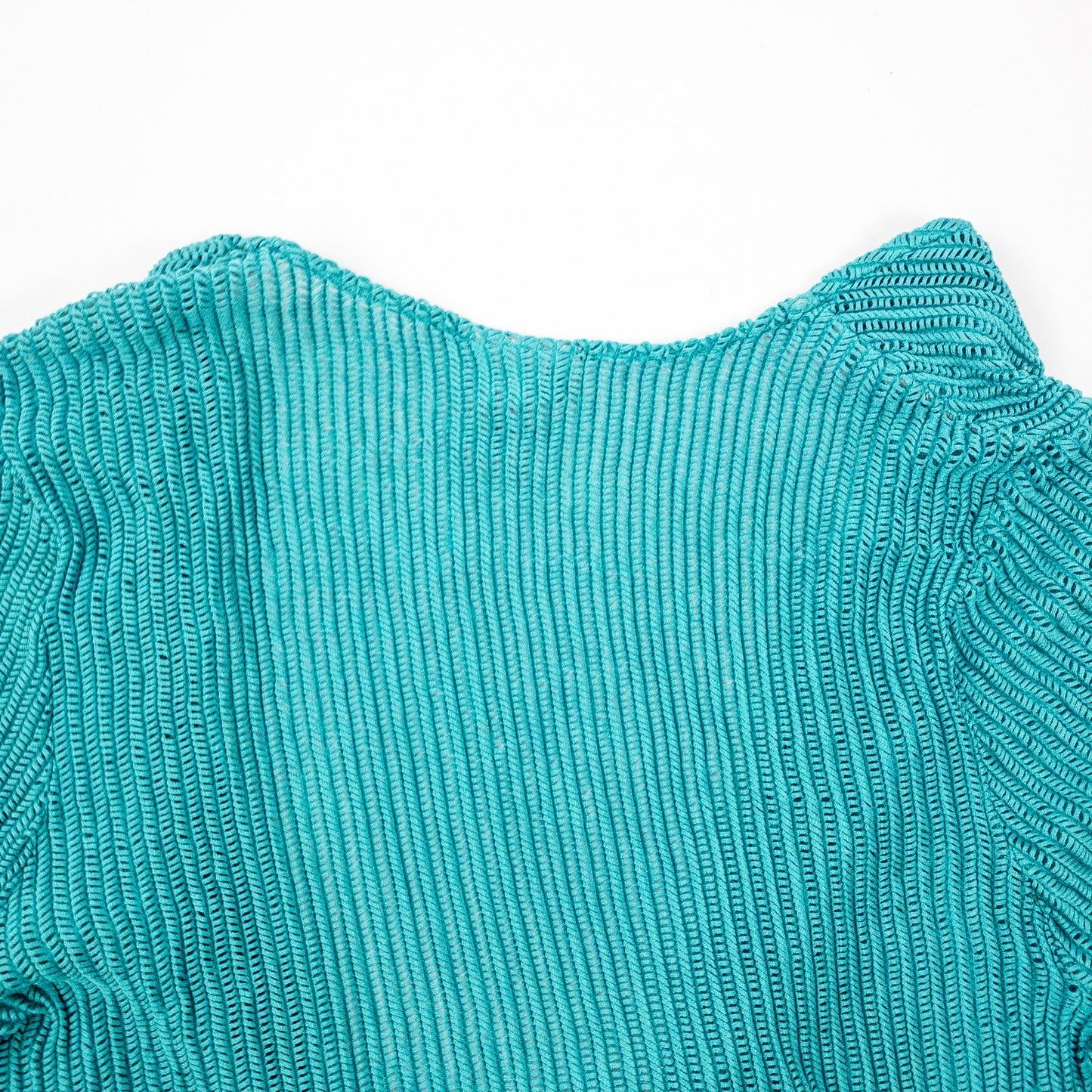 Maggie Barnes Teal Green Ribbed Open Cardigan Womens 1X 18 / 20 Plus Size