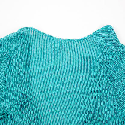 Maggie Barnes Teal Green Ribbed Open Cardigan Womens 1X 18 / 20 Plus Size