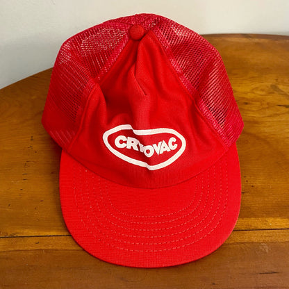 Cryovac Vintage Red Trucker Hat Cap Mens Unisex One Size