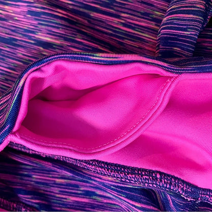 90 Degree by Reflex Pink Purple Cropped Capri Leggings Pants Womens Small