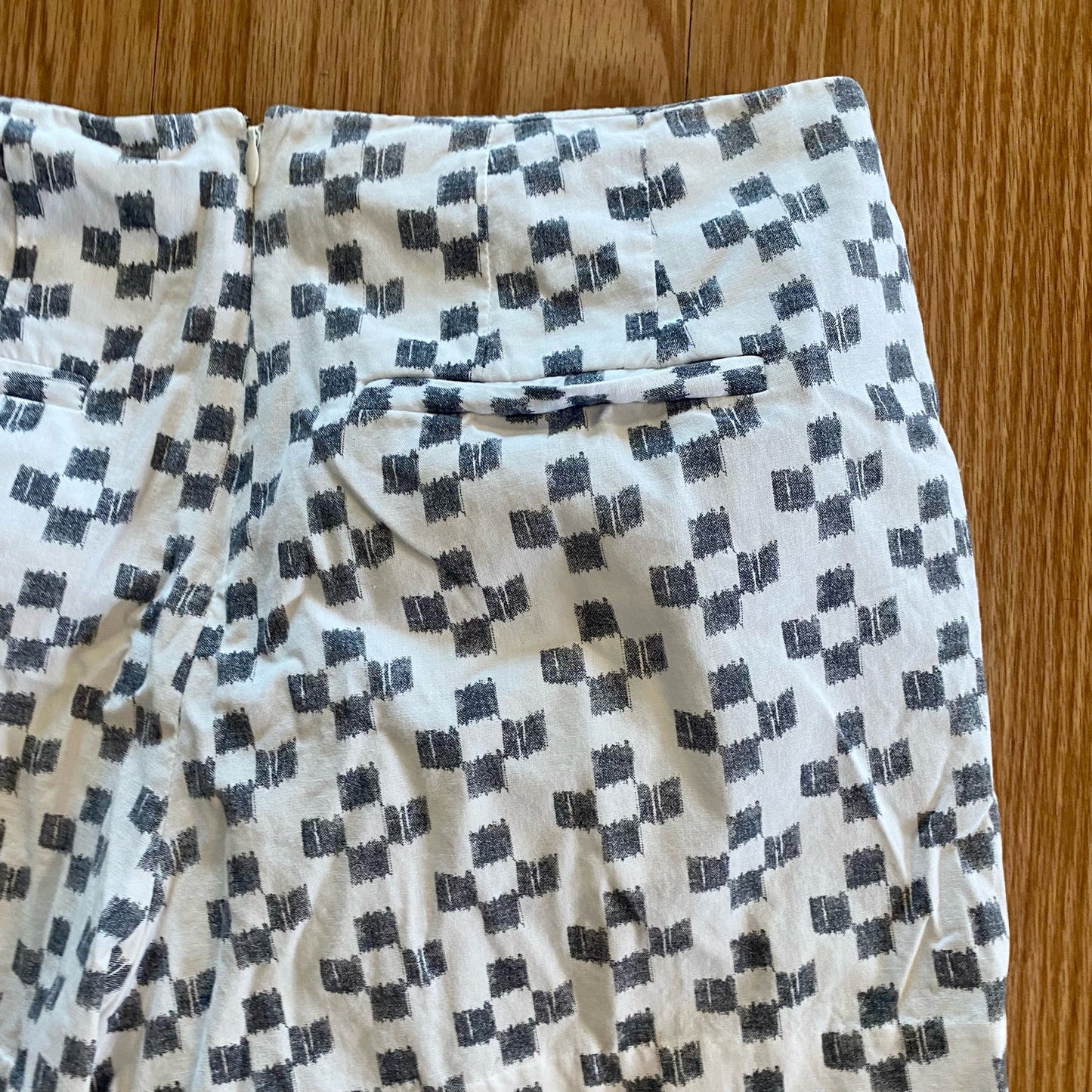 Madewell J Crew Boho White Ikat Check Shorts Womens 6