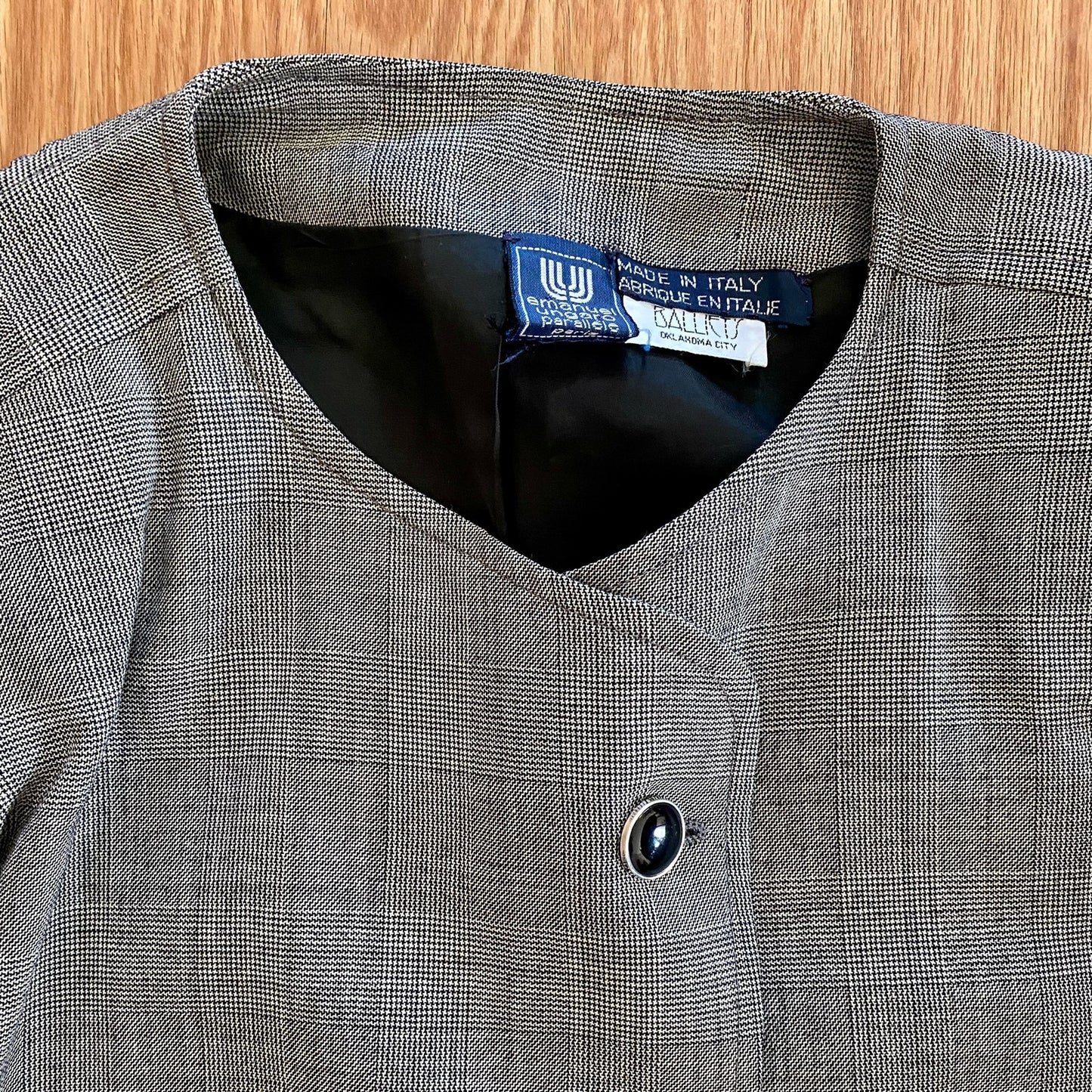 Emanuel Ungaro Parallele Gray Stripe Blazer Skirt Set Womens 6