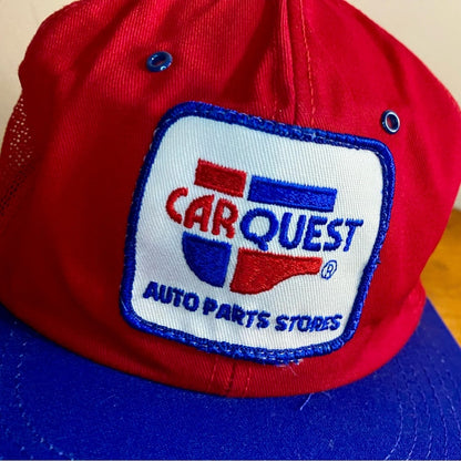 K Products CarQuest Auto Parts Vintage Red Trucker Hat Unisex Mens One Size