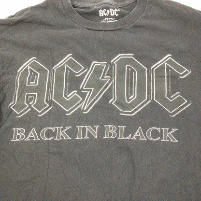 AC/DC Back in Black Graphic T Shirt Band Tee Mens Large