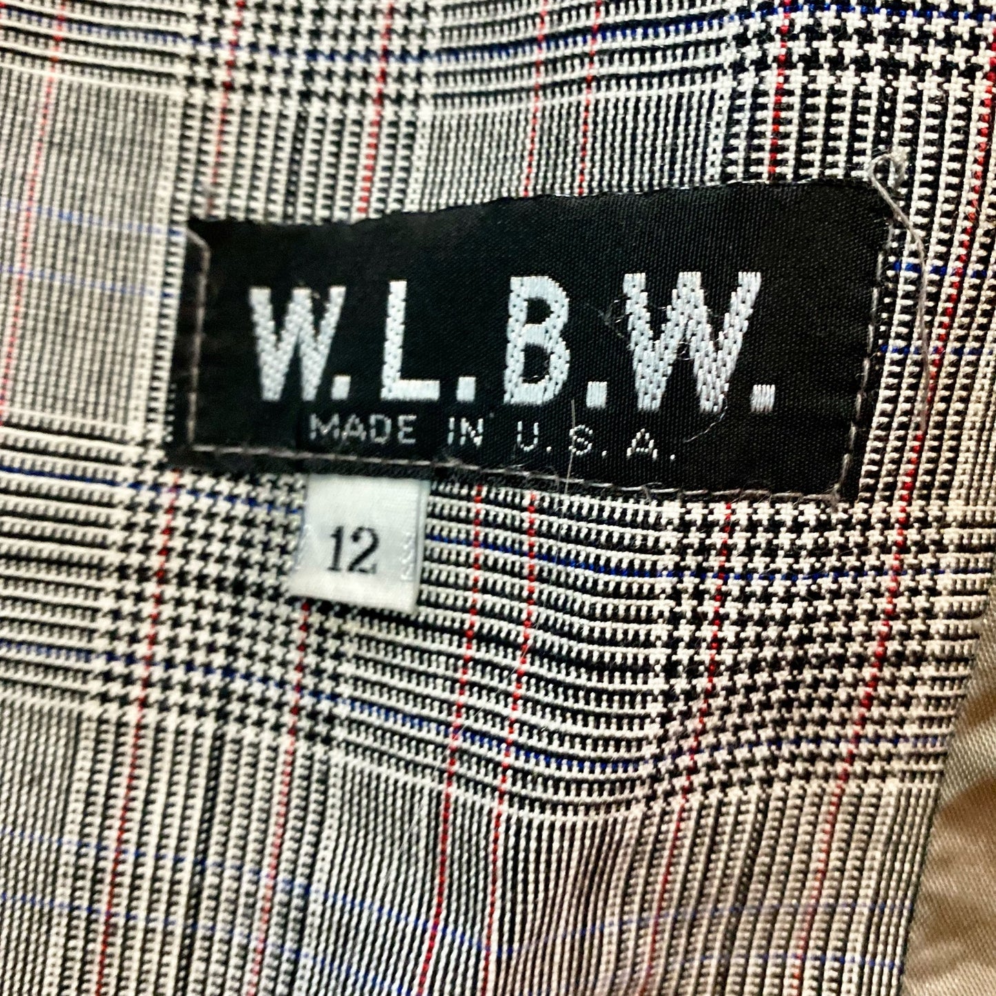 WLBW Vintage Gray Stripe Oversized USA Made Blazer Womens 12 Large