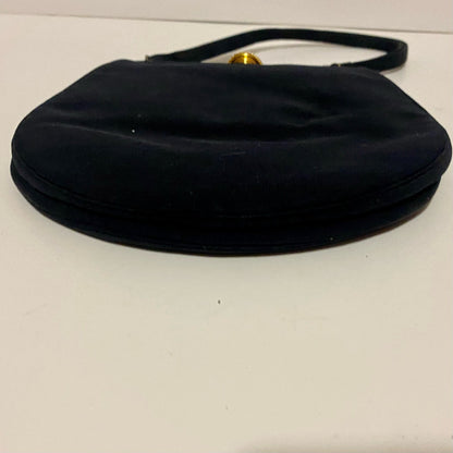 Bonwit Teller Magid Vintage Black Satin Evening Purse & Coin Bag