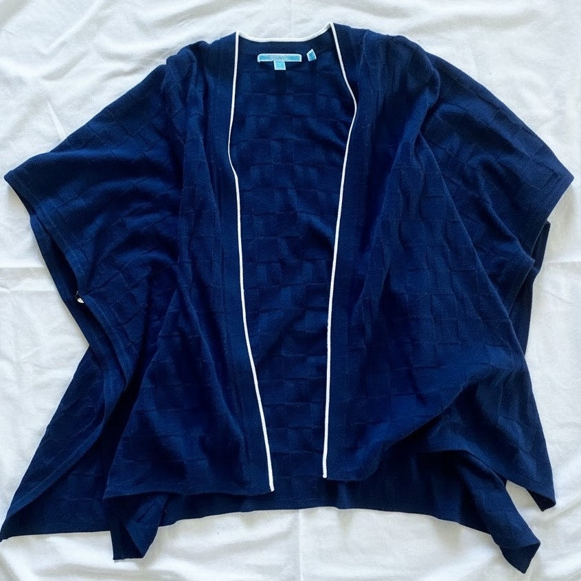 Draper James Blue Wool Cashmere Sweater Cardigan Womens Medium / Large