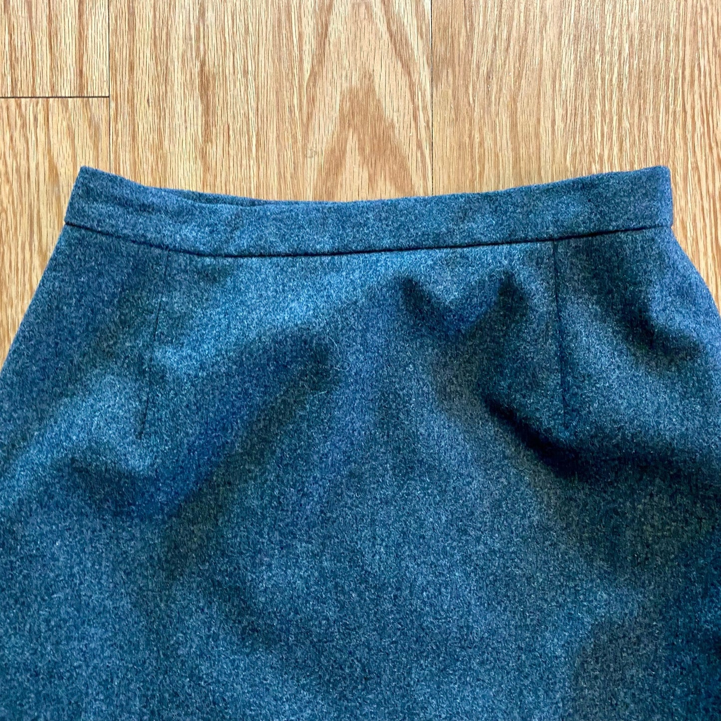 Ralph Lauren Vintage Gray Wool Midi Pencil Skirt Womens 8