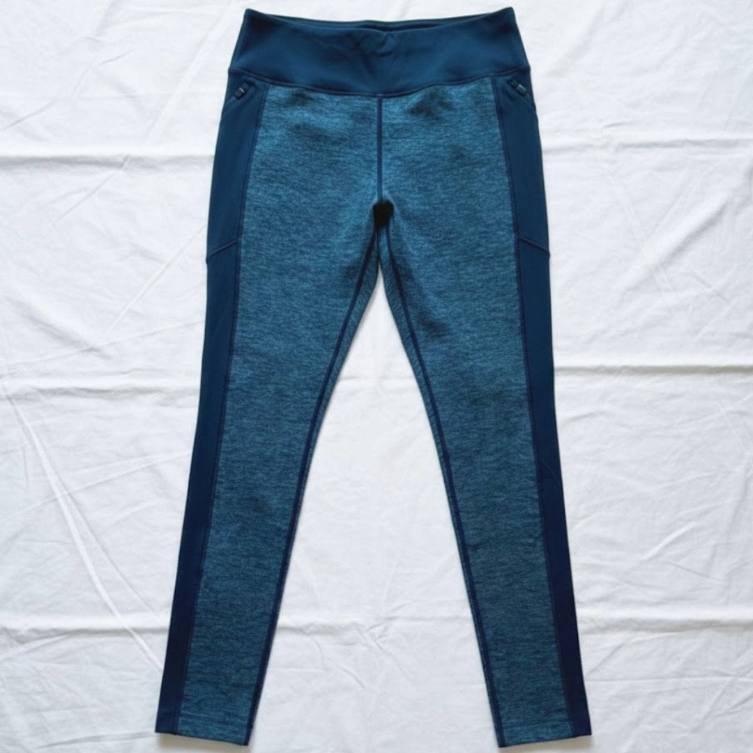 Athletic Works Black Gray Colorblock Leggings Gym Pants Womens Medium