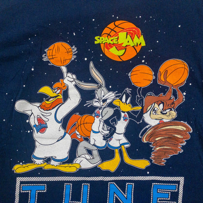 Looney Tunes Vintage Space Jam Tune Squad Blue Graphic Tee Shirt Mens Small