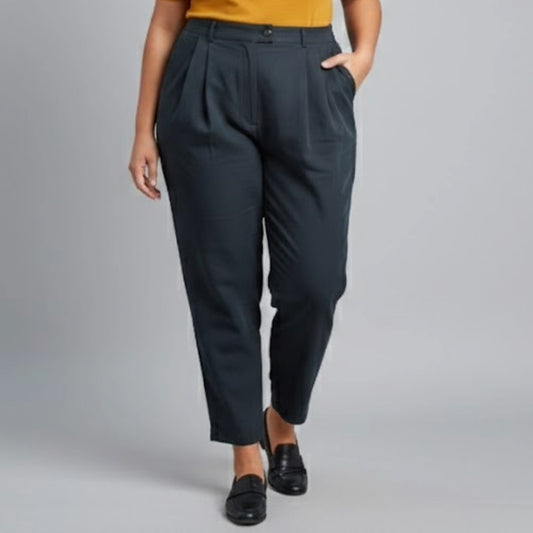 Rafaella Designer Black Silk Slim Leg Pants Womens 10