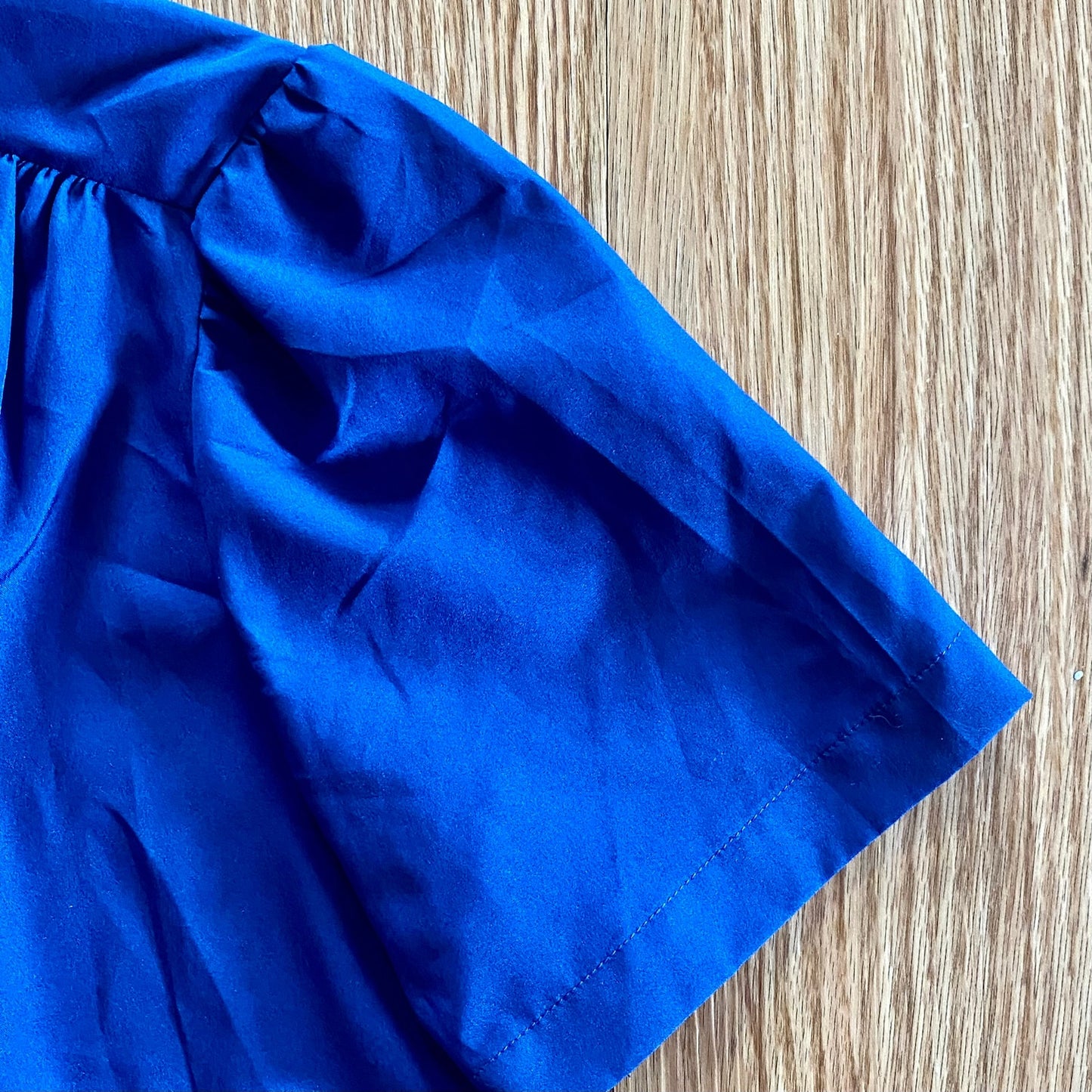 Judy Bond Vintage Blue Button-up Bow Blouse Womens 12 Petite