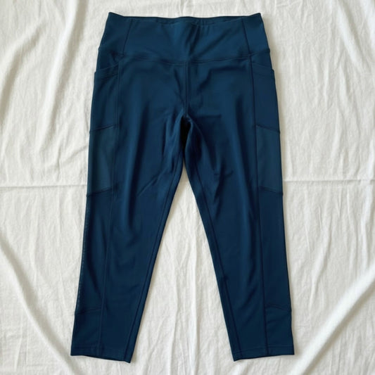 BCBGMaxAzria Black Capri Athletic Leggings Gym Pants Womens Large