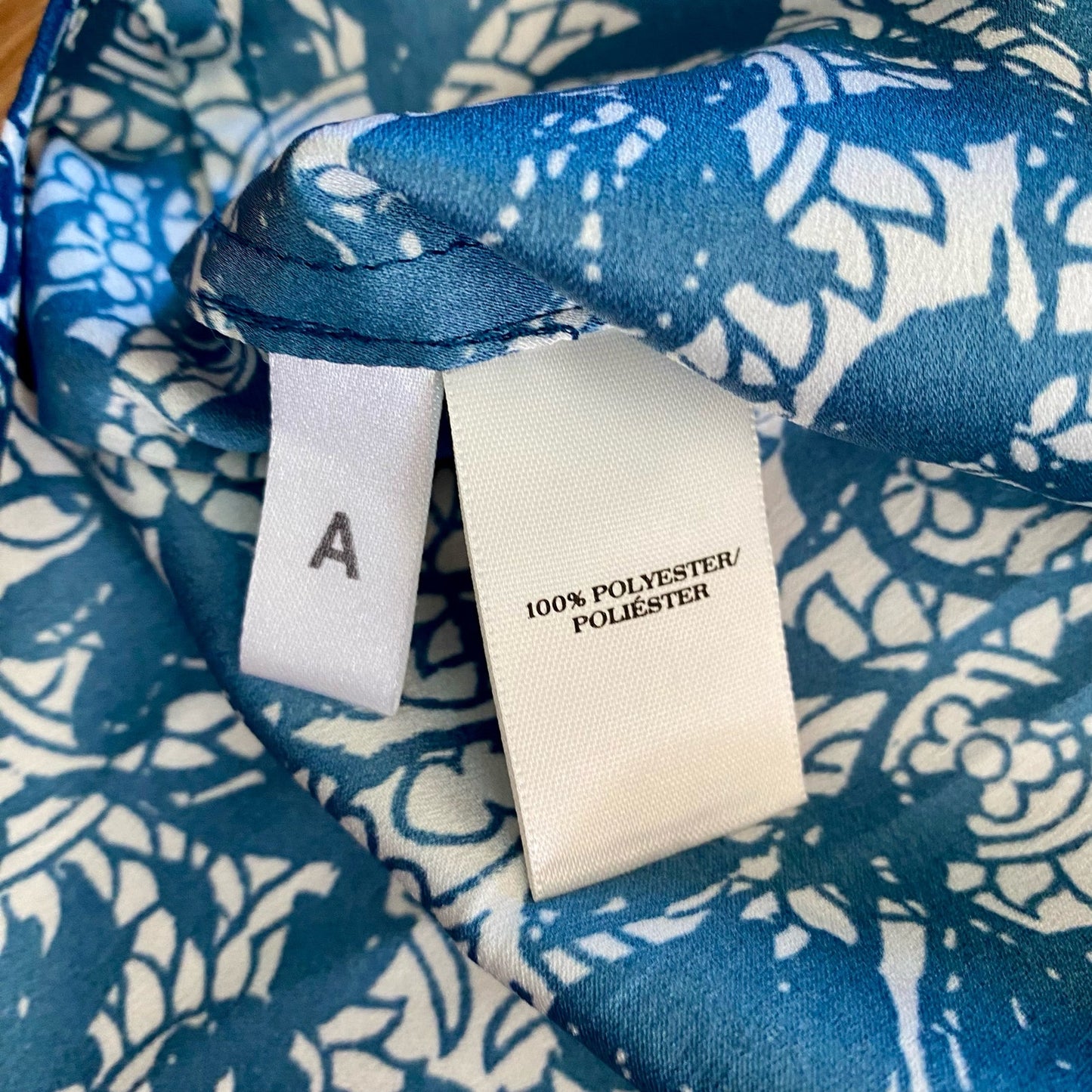 Ann Taylor Blue Teal Floral Button Shirt Womens Medium