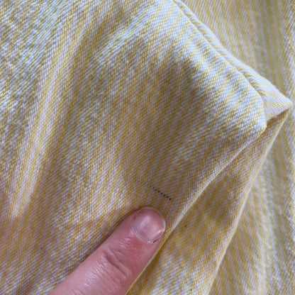 Chic Vintage 90s Yellow White Striped Long Baggy Shorts Womens 12