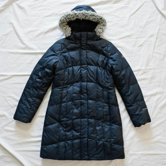 Eddie Bauer Goose Down Ski Lodge Puffer Parka Jacket Coat Womens Small