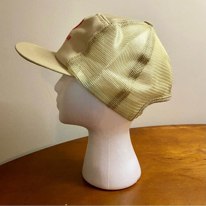 Swingster Vintage Lasso Dealer Illinois Tan Trucker Hat Unisex Mens One Size
