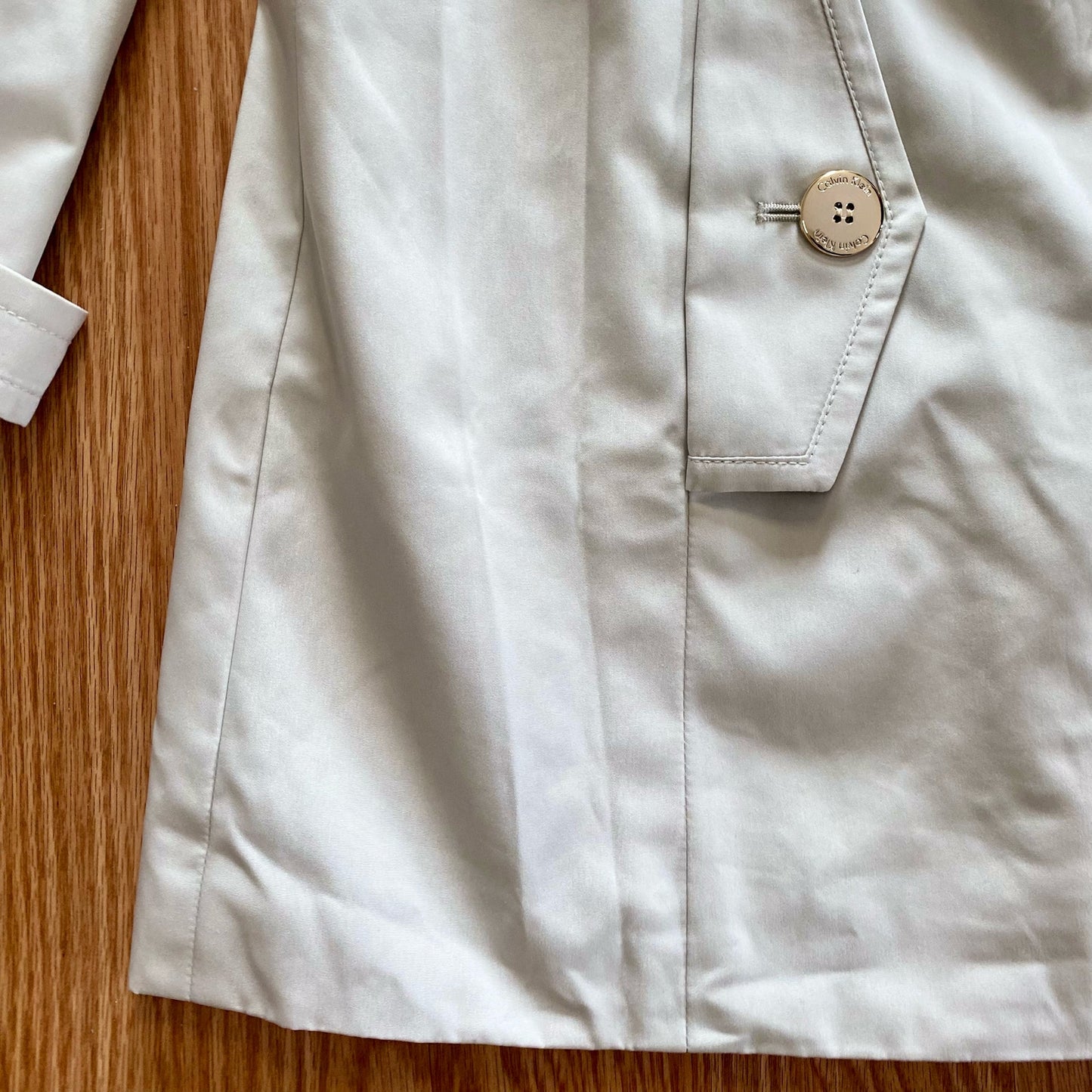 Calvin Klein Long Tan Trench Coat Womens XLarge