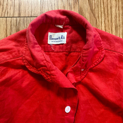 Aansworth Vintage Red Cotton Button-up Shirt Womens XSmall Small