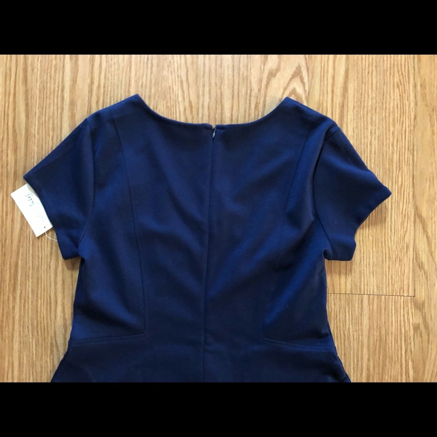 Maison Jules Blu Notte Fit & Flare Blue Pleated Mini Dress Womens Large