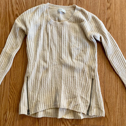 Abercrombie & Fitch Wool Tan Scoop Neck Sweater Top Womens Small
