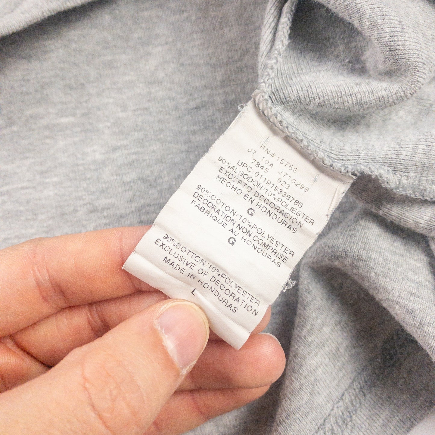 Champion Heather Gray V Neck Slim Tee Shirt Womens Large