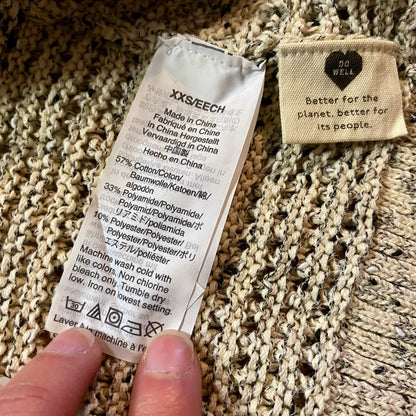 Madewell Cream Gray Marled Hartley Cardigan Sweater Womens Oversized XXSmall