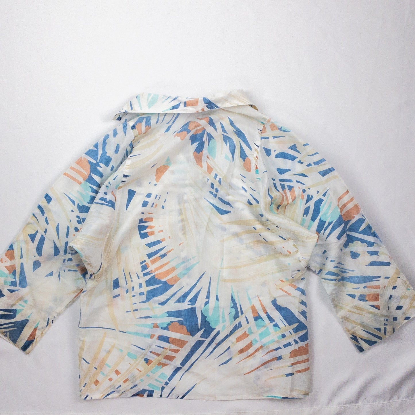 Partners Vintage Hawaiian Blue White Shirt Mens Medium Unisex Womens Large