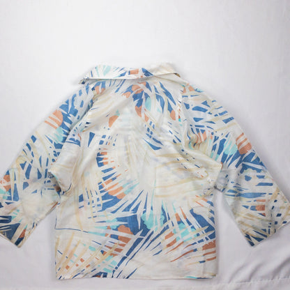 Partners Vintage Hawaiian Blue White Shirt Mens Medium Unisex Womens Large