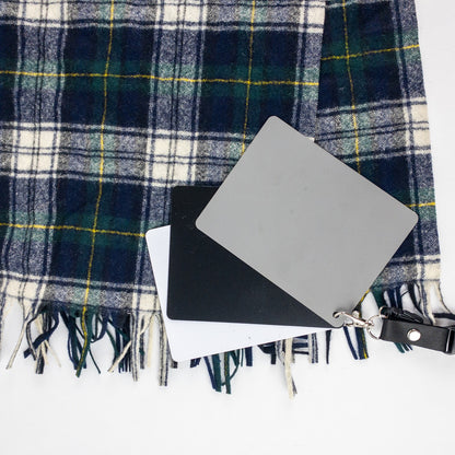 Pendleton Vintage Green Blue Yellow White Plaid Scarf Unisex Men Women One Size