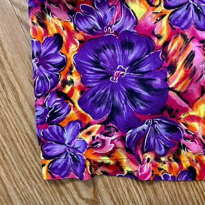 Label Noir Vintage Purple Tropical Hawaiian Baggy Shorts Womens Medium