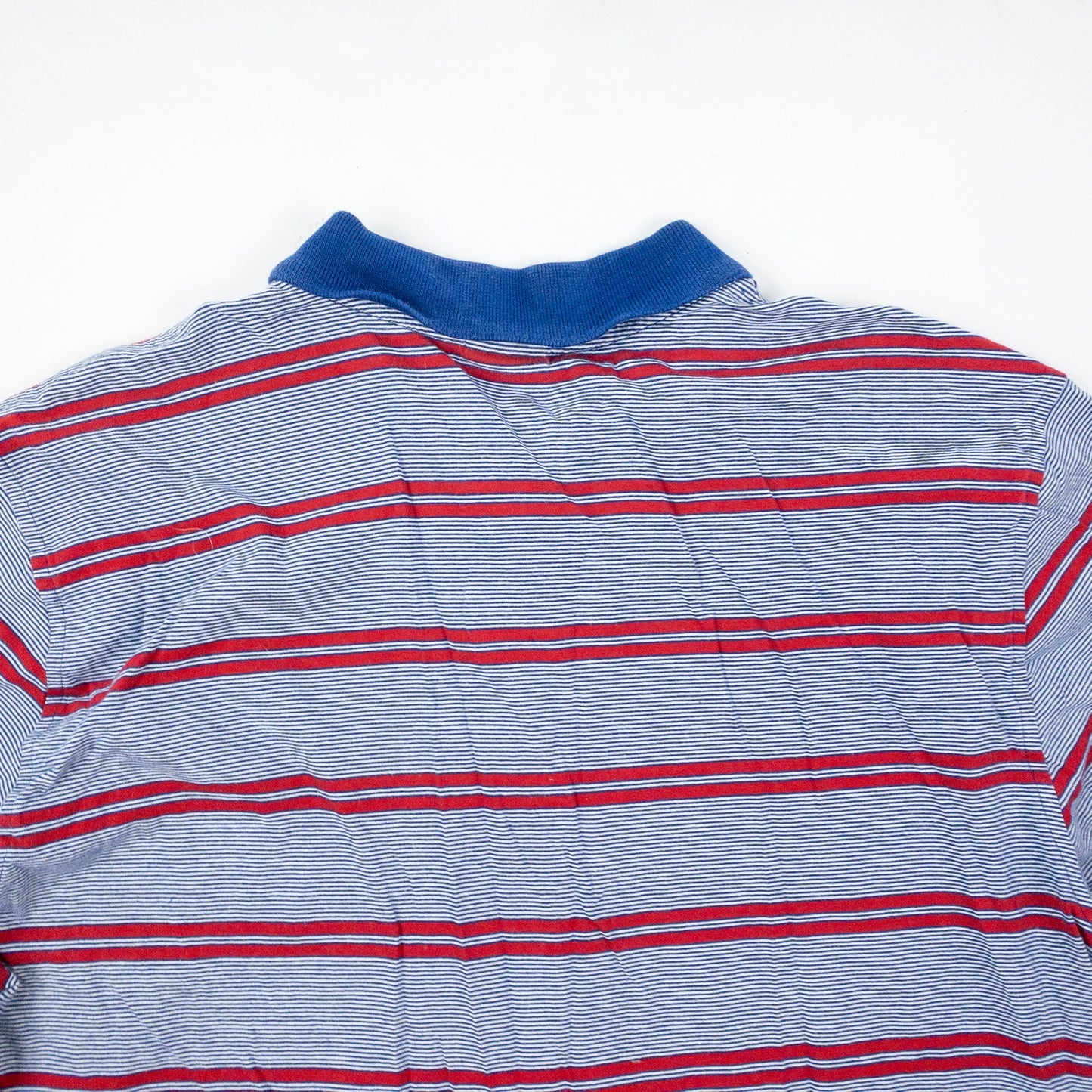 Brooks Brothers Retro Blue Red Striped Polo Shirt Mens Large