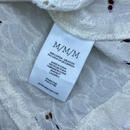 Cabi #5162 Spring Portrait White Floral Lace Shirt Jacket Womens Medium