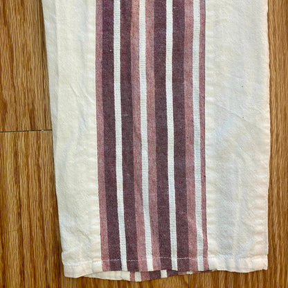 Cherry Paris Striped Pink & White Drawstring Lounge Pants Womens Medium