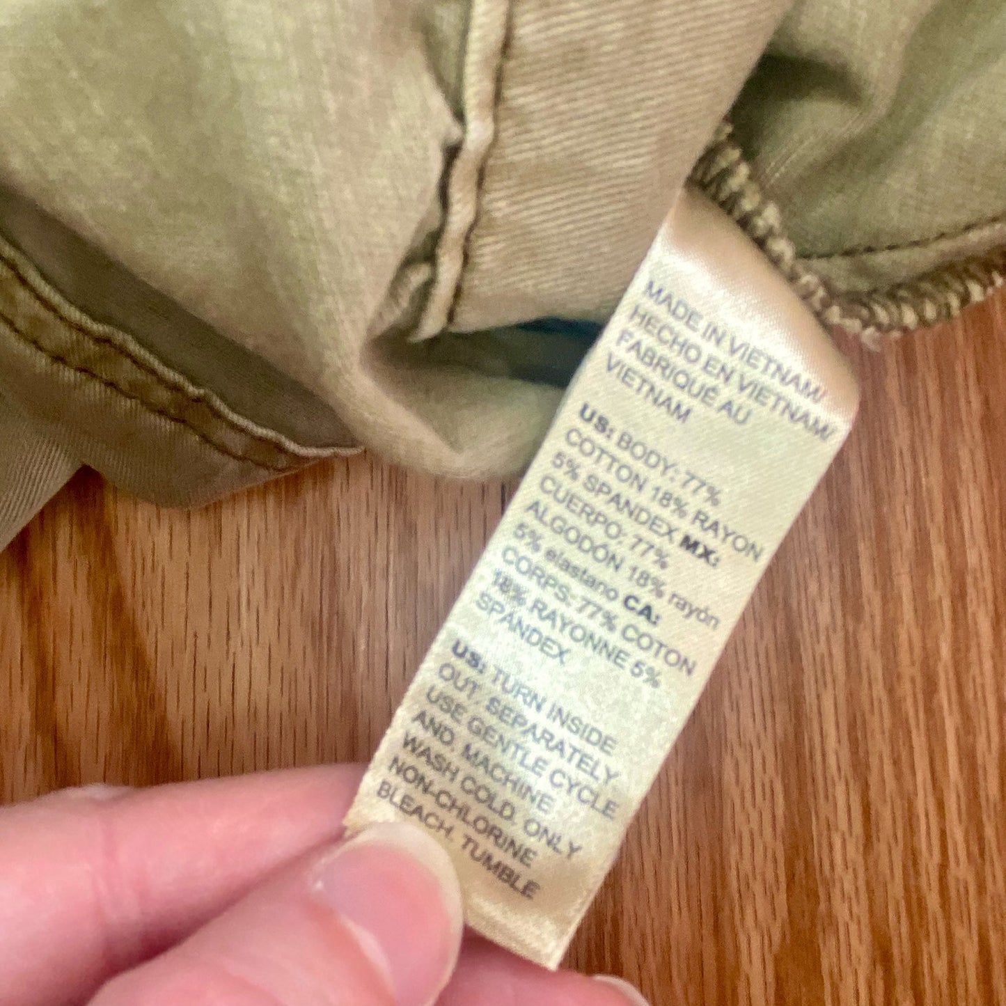 White House Black Market Olive Green Cotton Military Jacket Womens 0