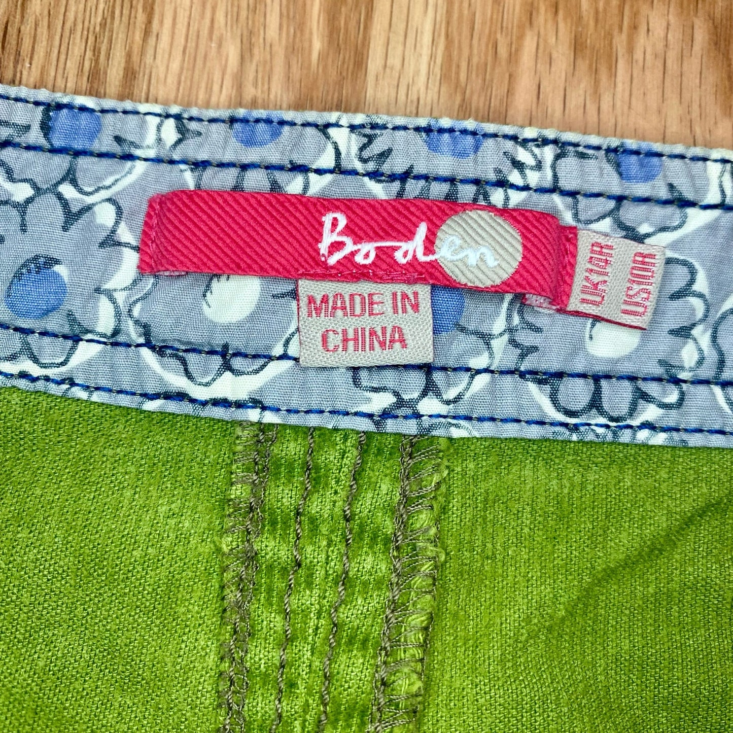 Boden Preppy Green Corduroy Mini Skirt Womens 8 Regular