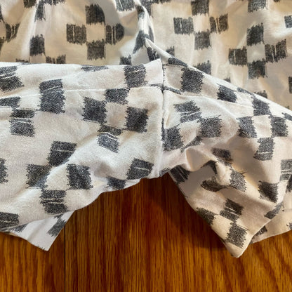 Madewell J Crew Boho White Ikat Check Shorts Womens 6