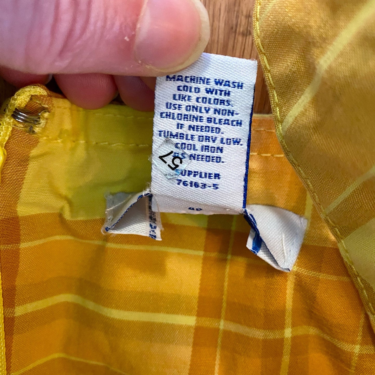 Arizona Jean Co Vintage Yellow Plaid Mini Jumper Dress Womens Small / Medium