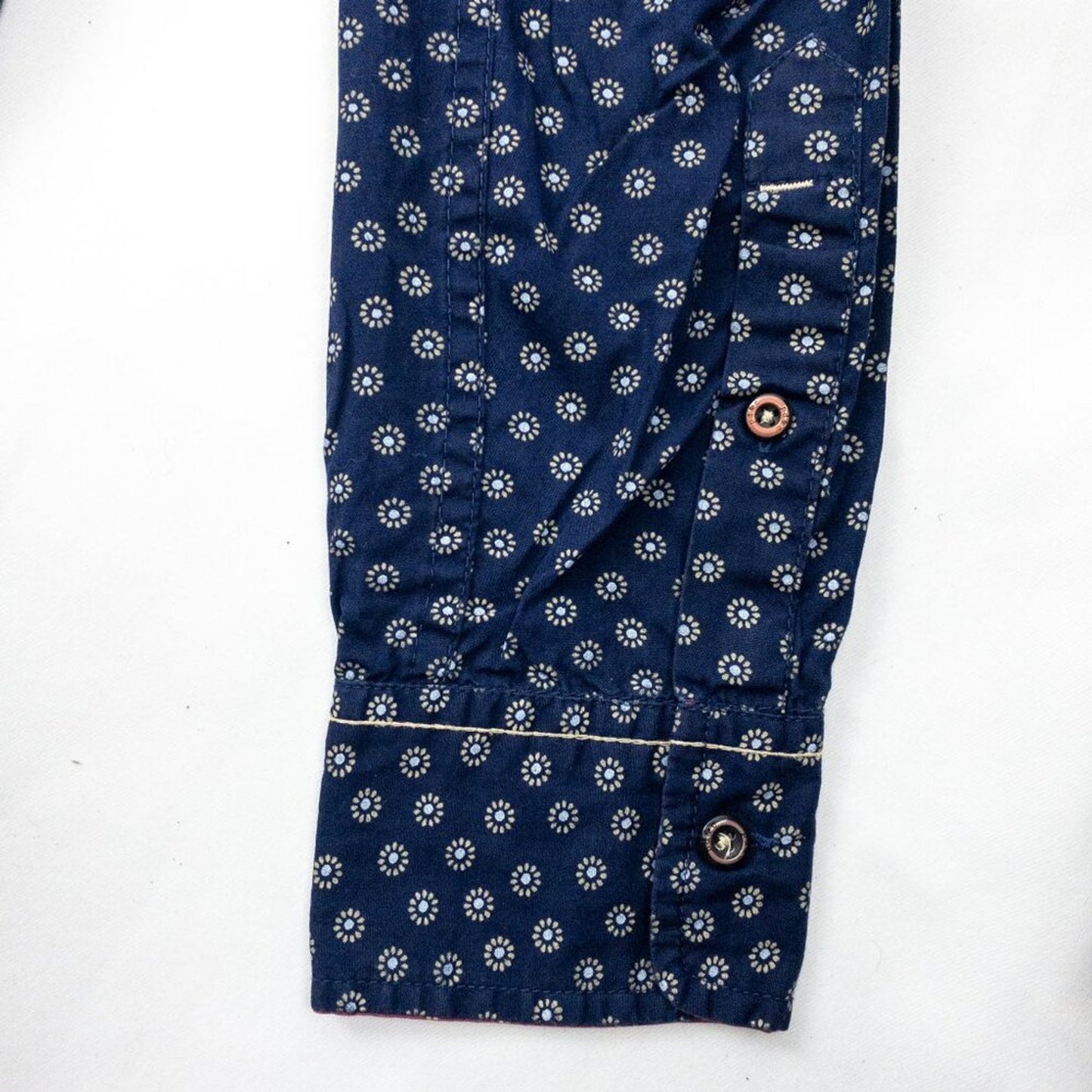 Paper Denim & Cloth Navy Floral Print Button Down Shirt Mens Medium
