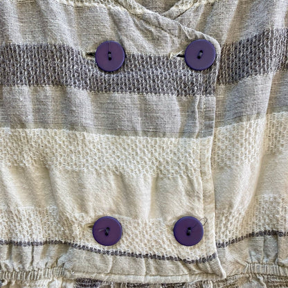 All That Jazz Vintage Reversible Striped Cropped Jumpsuit Womens 0-2
