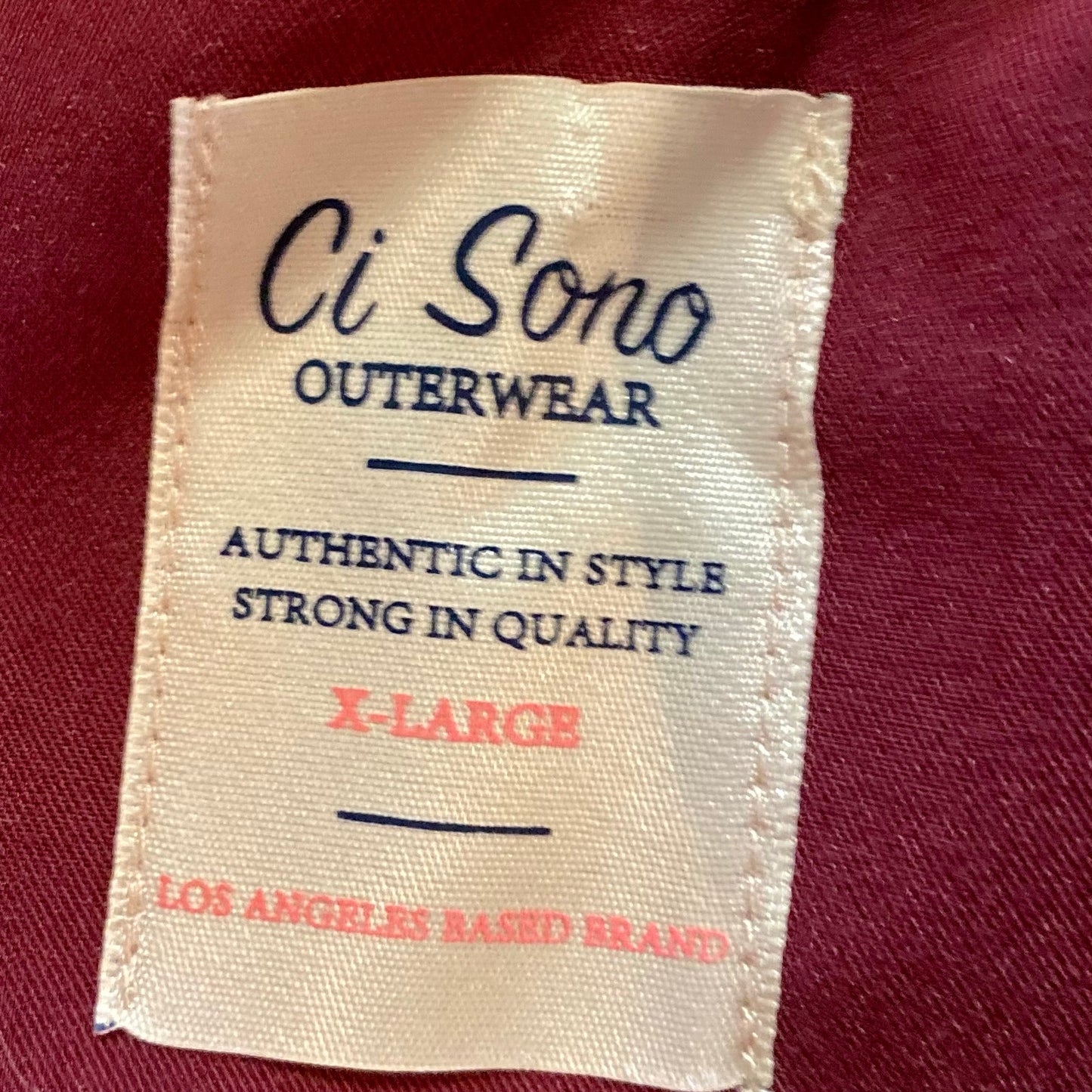Ci Sono Outerwear Red Blazer Juniors XLarge Womens Medium